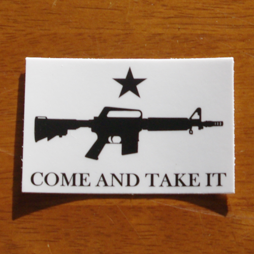 Come and Take It Flag Vinyl Decal Sticker USA patriot ar15 2nd ammendment gun 
